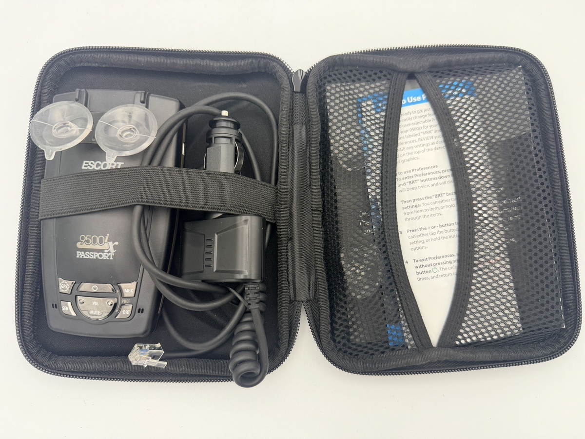 Escort Passport 9500ix Laser Radar Detector GPS, Smartcord, Mount