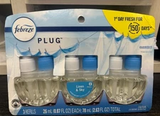 Fade Defy Linen and Sky Scented Oil Plug-in Automatic Air Freshener 3 Refills