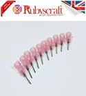20pcs Pink 20G Dispensing Blunt Tips 13mm For Syringes, Glue, Oil, Ink & Crafts