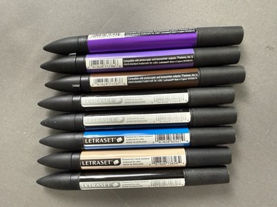 TRIA pantone by letpaset 油性ペン　156本 8 Letraset Pantone Tria Markers Three Black plus various colors | eBay