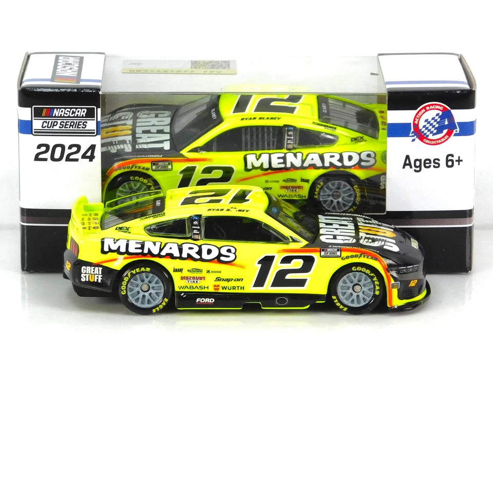 Ryan Blaney 2024 Menards/Great Stuff 1:64 Nascar Diecast Foto 4 de 4