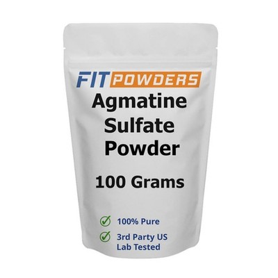 Agmatine Sulfate Powder 100 Grams - 100% Pure US Lab Tested: with Dosage Scoop