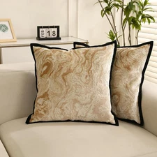 Pack of 2 Christmas Decorative Throw Pillow Covers 18 x 18 Inch Soft Decorative