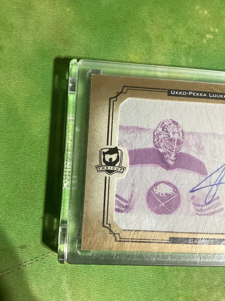 2021-22 The Cup ROOKIE MASTERPIECE Ukko-Pekka Luukkonen RC 1/1 PLATE Autograph - Image 2 of 4