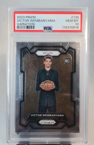 2023-24 Panini Prizm - Rookie Variation Victor Wembanyama SP #136 PSA 10