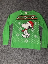 Peanuts Snoopy Charlie Brown Ugly Christmas Sweater Holiday Knit CHECK SIZE 
