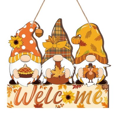 Panelee 13 Pcs Thanksgiving Welcome Sign Rustic Harvest Wooden Hanging Sign T...