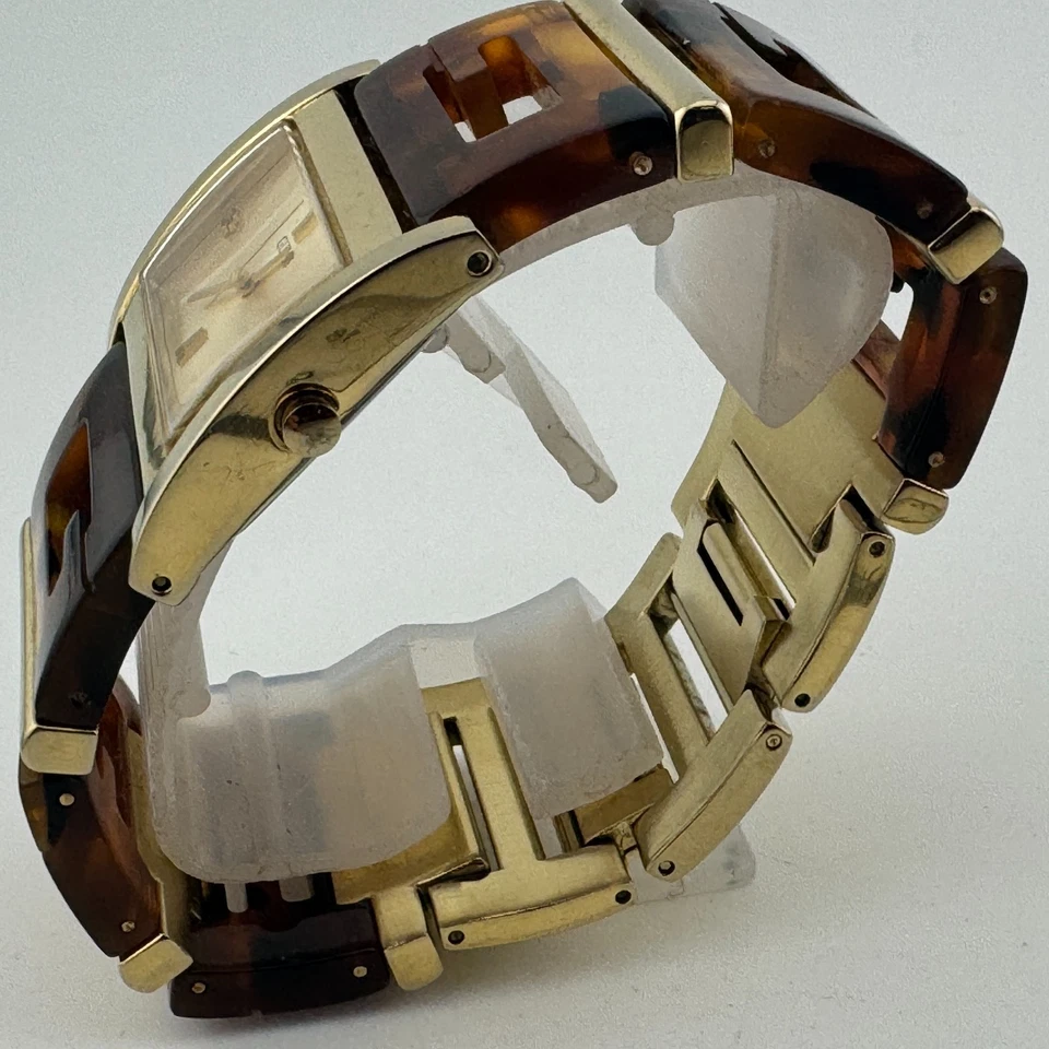 Guess Quartz Watch U12565L Women Gold Tone Rectangle Analog New Battery 6.75" - Image 4 of 4