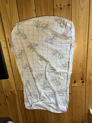 Vintage 90s fisher price nursery crib sheet Baby Puffalumps theme