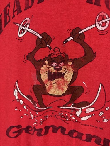 Vintage Taz Tshirt Mens 5XL Cartoon Warner Bros Looney Tunes Olympics 80s Tv - Picture 6 of 9