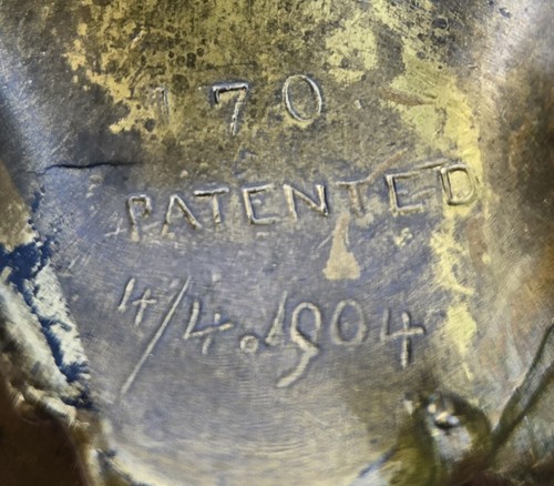 Antiguo arte joyería ataúd patas baratija caja diseño rosa patentado 1904 - Imagen 7 de 11