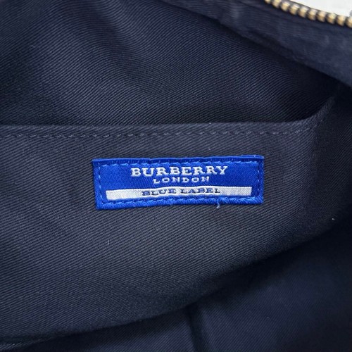 Burberry Blue Label Women's Shoulder Bag Handbag Canvas Leather Black Used Auth - Picture 10 of 11