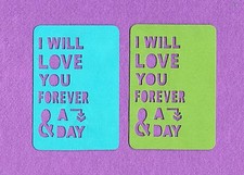 I WILL LOVE YOU die cuts scrapbook cards