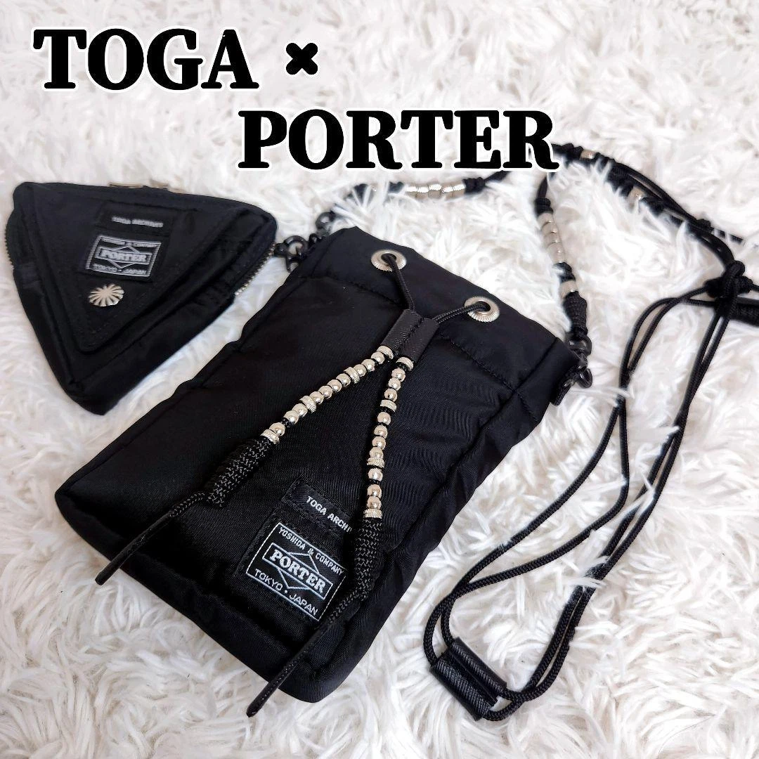 Toga Porter Shoulder Pouch Black Limited Edition Coin Case