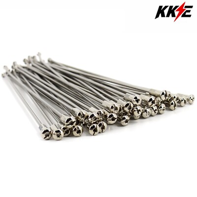 2.15*18 Rear Stainless Spoke Set Silver Nipple For KAWASAKI KX250F 2018 KX450F