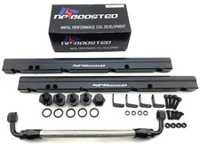 NPBoosted LS1 LS6 Billet Aluminum High Performance / Hi Flow Fuel Rail Kit Black