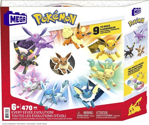 Mega Brands Construx Pokemon Every Eevee Evolution Toy Building Set - Picture 5 of 10