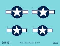 MW22 Eduard D48033 P-51D National Insignia 1/48 Decal For Eduard