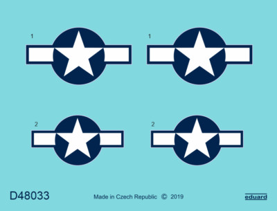 MW22 Eduard D48033 P-51D NATIONAL INSIGNIA 1/48 DECAL for EDUARD