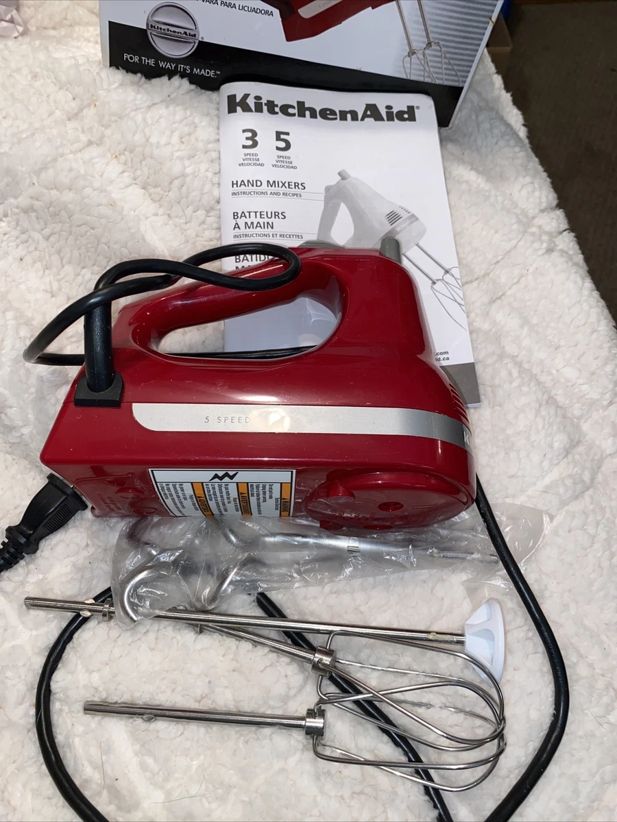 KitchenAid KHM5APER 5 Speed Ultra Power Hand Mixer, Empire Red