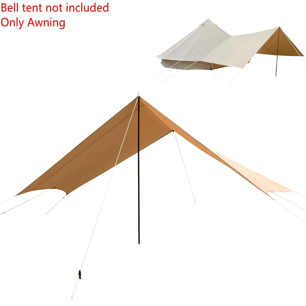 3M Waterproof Glamping Bell Tent Stove Jack Awning Rain Flying Canvas