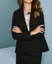 Simon Jersey Women's Alderley One Button Jacket Black Size Uk 10 Ref Cl18