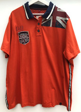 Joe Browns Polo Shirt Orange Short Sleeve Retro Motorcycle Racing Mens 2XL