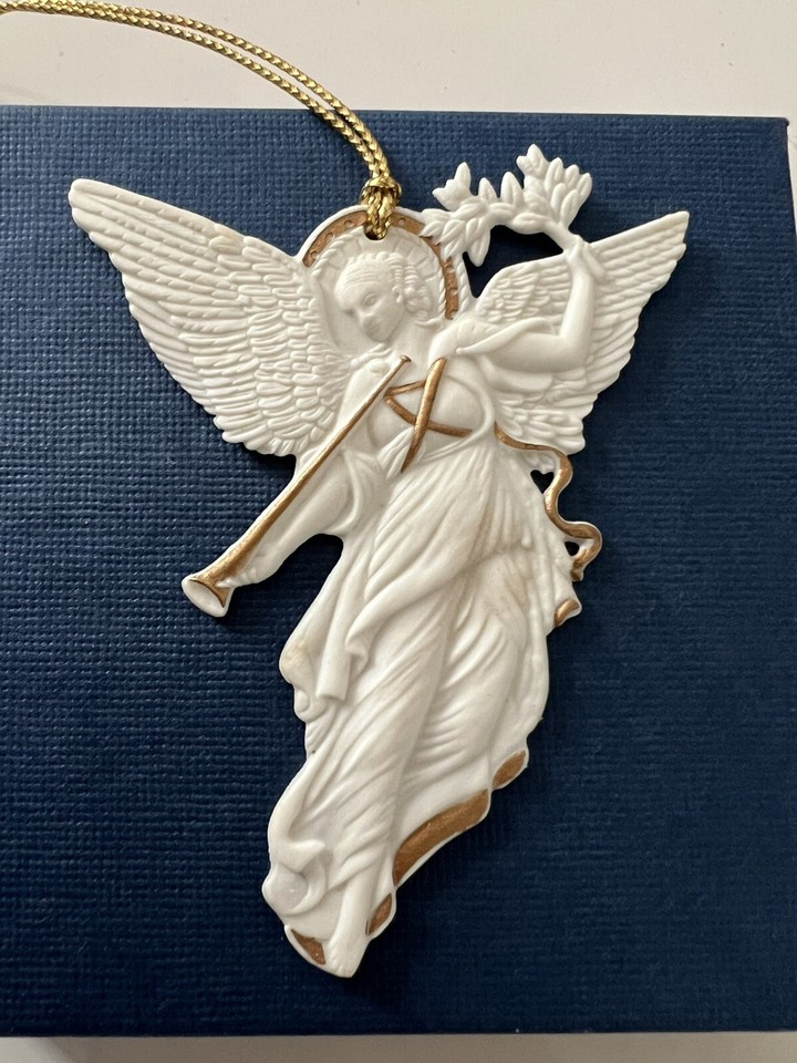 Wedgwood Bisque China Angel Holiday Christmas Ornament eBay