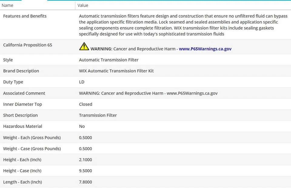 OEM Type Oil Filter WIX for MERCURY TRACER 1991-1996 L4-1.8L - Image 3 of 4