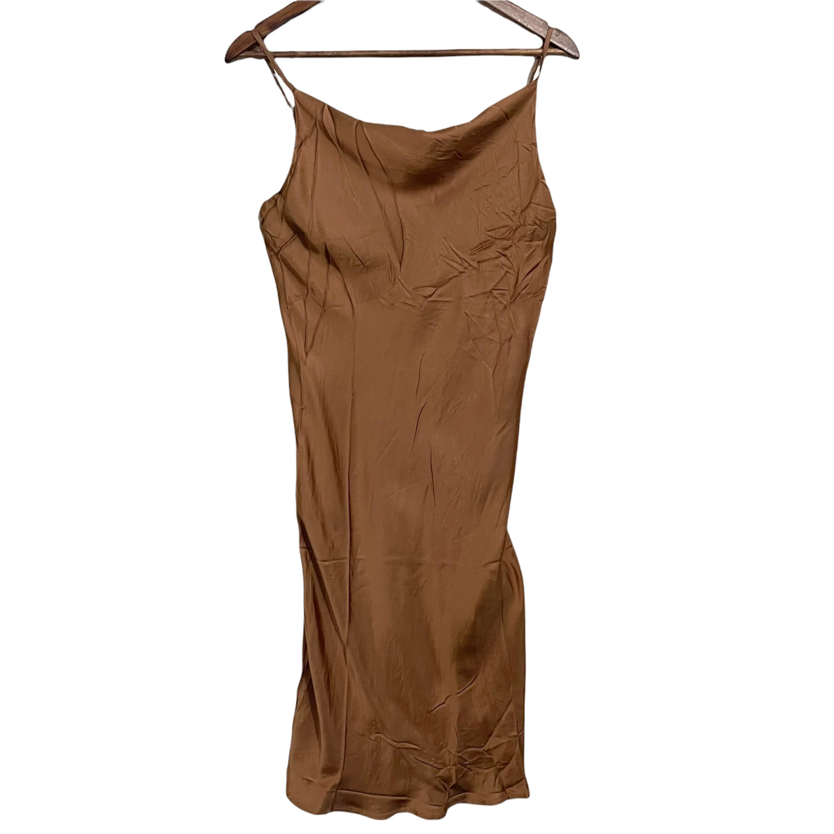 Young Fabulous & Broke Women's NWT Tan Toffee Satin Evie Midi Slip Dress  Small | eBay