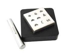 Shot Plate 9 Designs Assorted Shapes Die With Punch And Rubber Bench Block
