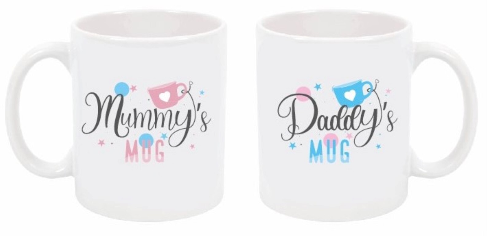 Mummy and Daddy Mugs Gift Set New Parents Baby Shower Mother's/Father’s