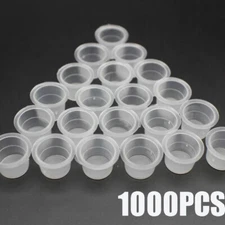 1000PCS Ink Caps Plastic Pigment Cups Tattoo Supplies 13mm NEW LD9