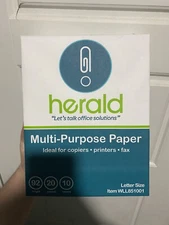 Herald Multi Purpose Copy Paper Letter Size 20lb 92 Bright