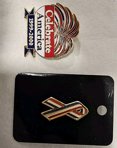 American Pin Lot 4 Patriotic 4th Of July Pins Lot A - Picture 3 of 4
