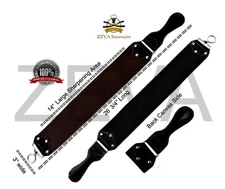 ZEVA WIDE RAW COWHIDE LEATHER SHARPENING STROP/STRAP FOR STRAIGHT EDGE RAZOR W3
