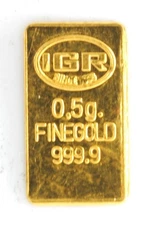 IGR Istanbul Gold Refinery 1/2 Gram .999 Fine Pure Gold Bar Proof Finish