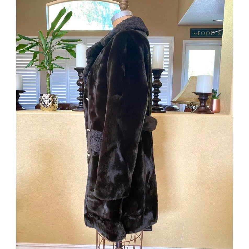 Chaqueta Abrigo Vintage Estilo Borgana Por Sportowne Hecho en Unión EE. UU. Marrón Talla 8 M Foto 4 de 4