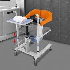Hydraulic Patient Lift Wheelchair 220LB For Elderly Transfer Chair Nursing Chair