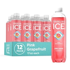 Sparkling Ice, Pink Grapefruit Sparkling Water, with Antioxidants and Vitamins,