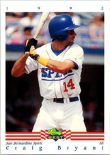 Craig Bryant 1992 Classic Best #246 San Bernardino Spirit