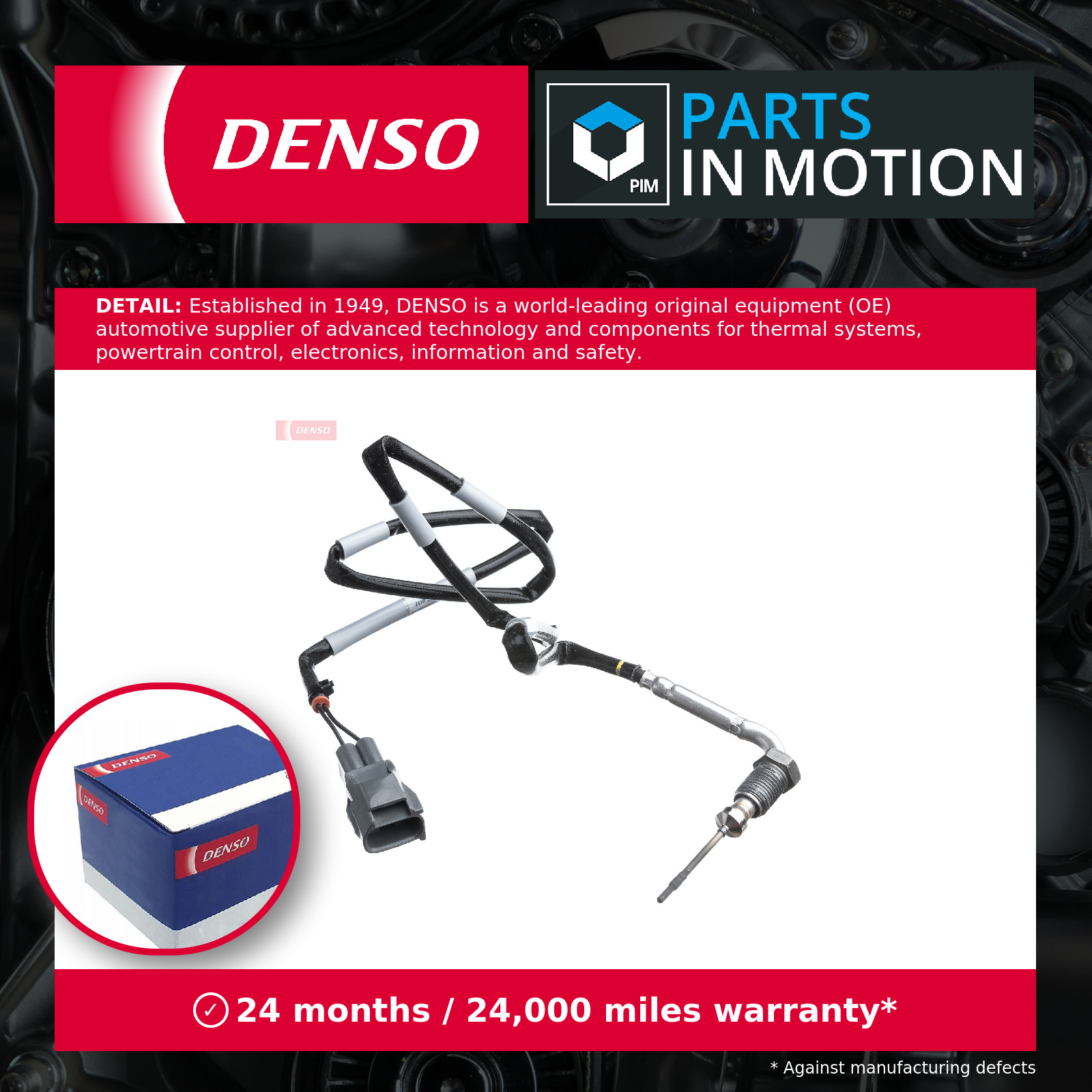 Exhaust Temperature Sensor DET-0117 Denso 8942553020 Genuine Quality Guaranteed