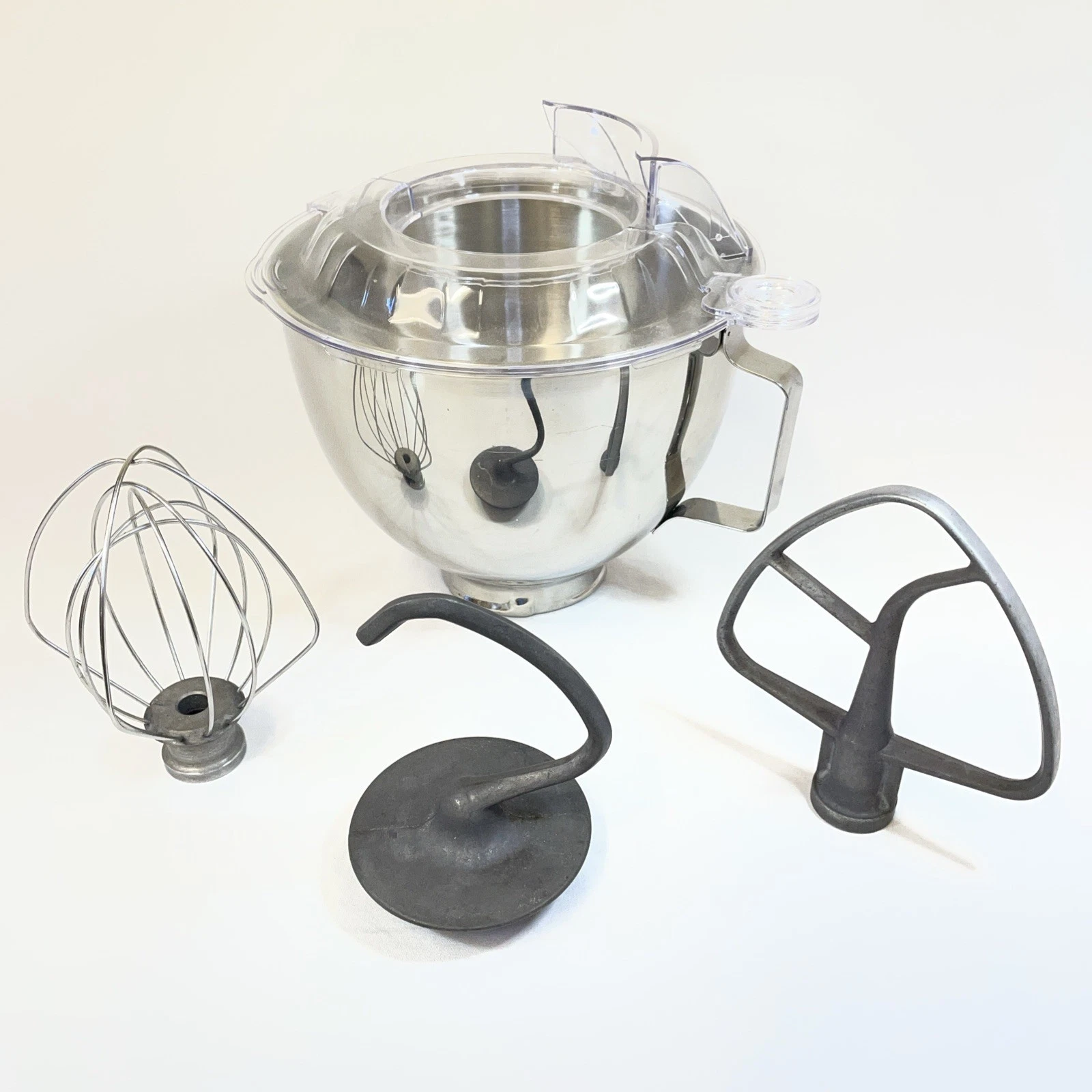 KitchenAid K45 Stainless Steel Mixing Bowl 3 Attachments Whisk Dough Hook Beater
Opens in a new wind