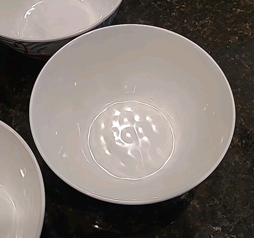 SET OF 4 Cynthia Rowley Melamine Pink Flamingos on White 6" Soup, Cereal Bowls  - Image 4 of 4