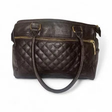 Source Unknown Dark Brown Quilted Shoulder Bag
