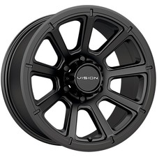 Vision 353 Turbine 16x8 6x5.5 0mm Matte Black Wheel Rim 16 Inch