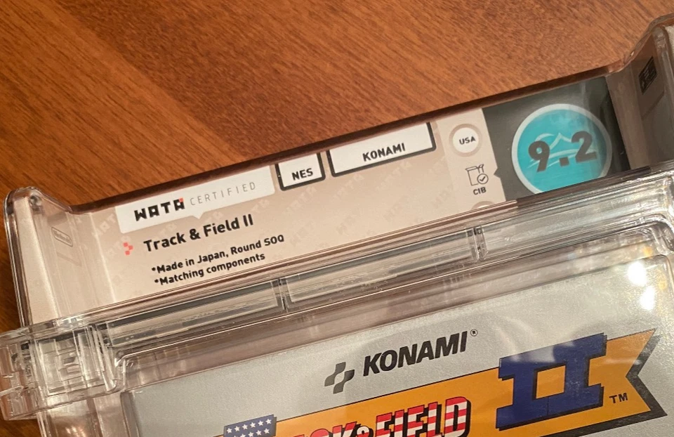 9.2 Track & Field II complete in box nintendo nes wata seal FIRST PRINT MINT 9.2 - Image 2 of 4