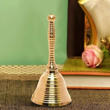 4" Exquisite Brass Bell Puja Ghanti Arti Home Temple Religious Pooja Diwali Puja