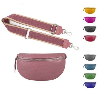LADIES SET LEATHER BAG shoulder strap BELT HIP CHEST TUMMY CROSS OVER BODY BAG