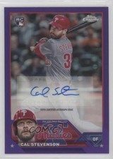 2023 Topps Chrome Update Purple Refractor /250 Cal Stevenson #AC-CST Auto 15tx